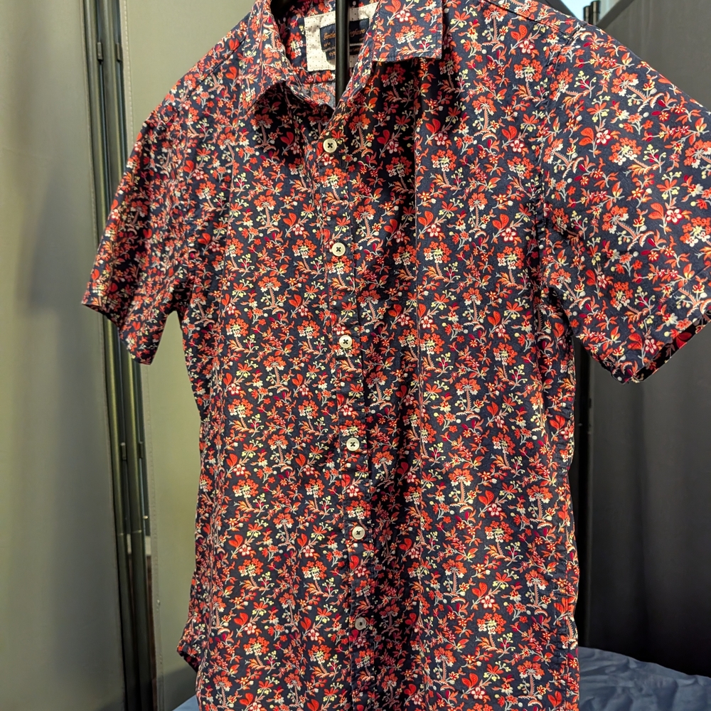 Floral Patterned Men's Shirt Gentlemen's Outfitters Med